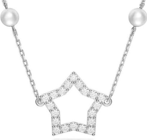 Swarovski Halskette Stella Wunschstern, Weiß, Silber, Damen, Kristall - Bild 1