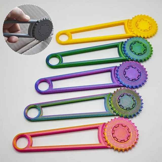 Manuelles Handlochwerkzeug aus Stahl und Kunststoff mit verstellbarer Rolle in Grau für DIY-Bastelarbeiten und Kartenmodifikationen - Bild 1
