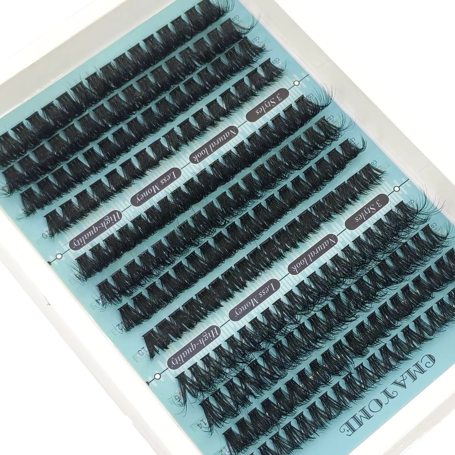 HBZGTLAD Wimpern-Cluster 3-in-1, Black, 224 Stück, Unisex - Bild 5