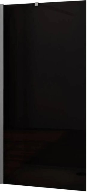 AICA Walk In Duschkabine mit flexibler Stange aus 10mm NANO-Glas in Rauchglas, B: 140 cm, H: 200 cm - Bild 1