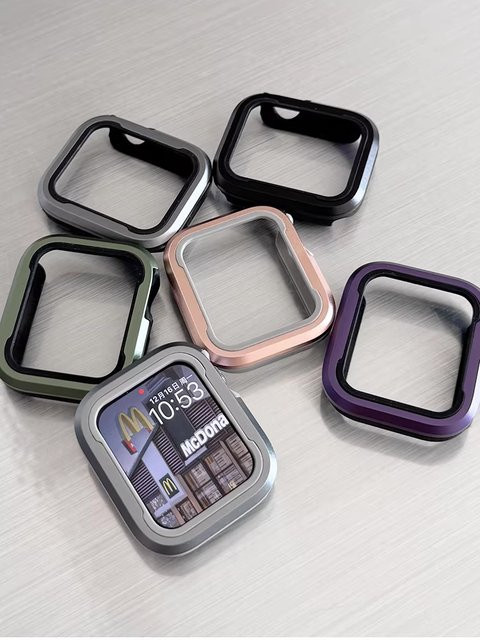LCAPLE Schutzhülle für Apple Watch, Zweifarbiger Aluminium-TPU-Rahmen, Unisex - Bild 1