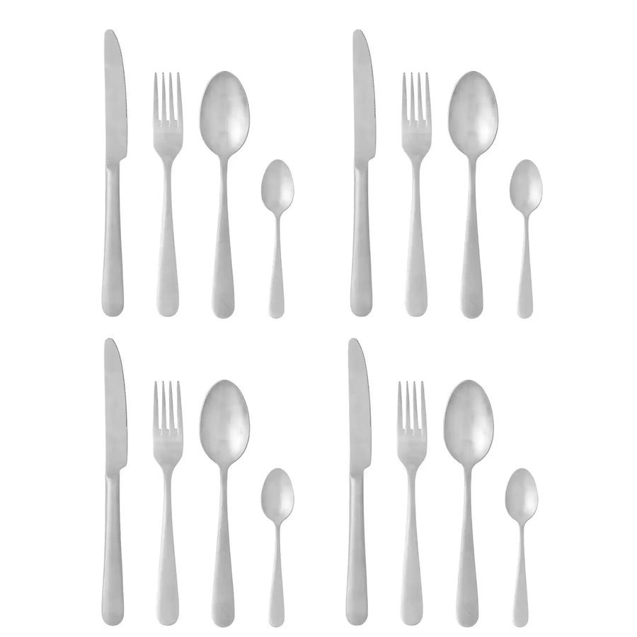 Bloomingville Besteckset Karma aus rostfreiem Stahl, silberfarben, 16-teiliges Set - Bild 1