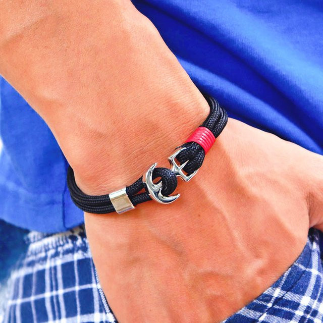 diffone Armband, geflochtenes Seil, Silber, Herren - Bild 1