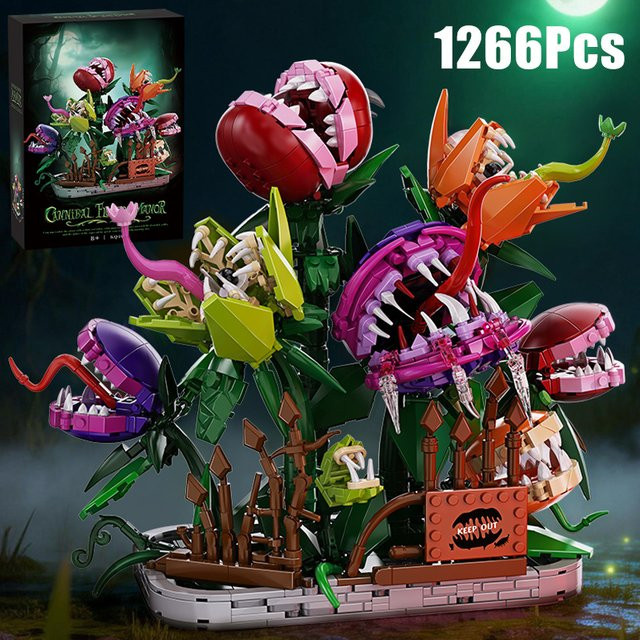 FINGERROCK Fleischfressendes Pflanzen-Gartenspielset, Bausteine, 1266 Teile, ab 8 Jahren - Bild 1