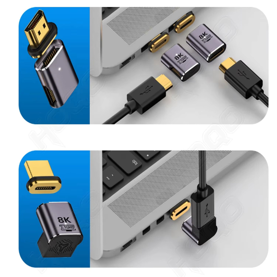 JoniSerl Magnetischer 8K HDMI Adapter Stecker auf Buchse mit 48Gbps und eARC für TV-Box und PS5 - Bild 4