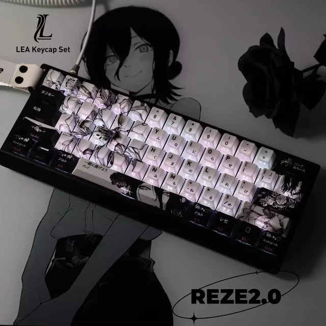 REZE Anime Tastenkappen-Set aus PBT mit Sublimationsdruck im Cherry-Profil für mechanische Tastaturen - Bild 1