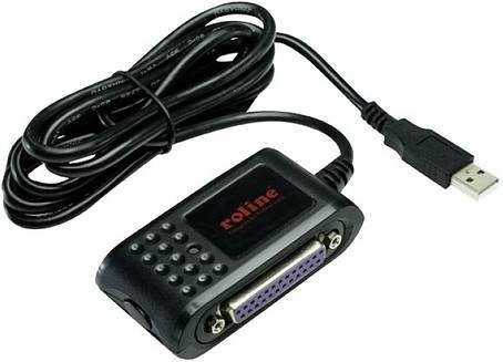 Roline USB zu Parallel und Seriell Adapter Schwarz 1,8 m - Bild 1