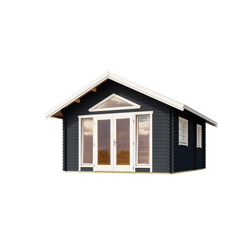 Lasita Blockbohlenhaus Caroline Gartenhaus mit Satteldach, grau, B/T/H: 489,9 x 330,6 x 675 cm - Bild 3