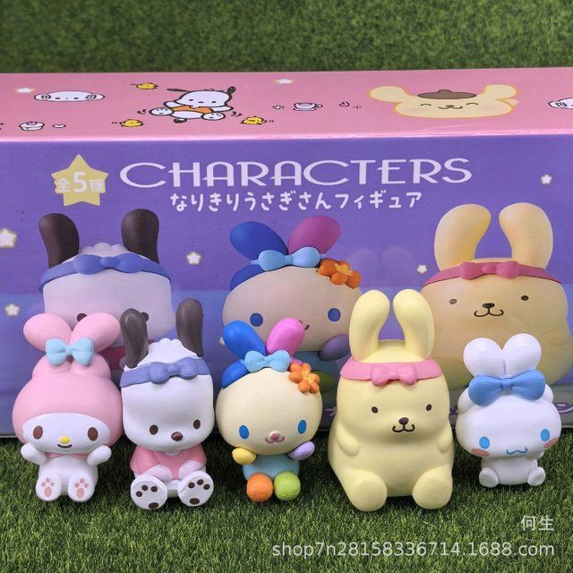 Sanrio Kawaii Cartoon Blind Box Spielzeug mit Melody, Pochacco und Pom Pom Purin Figuren in Multicolor - Bild 1