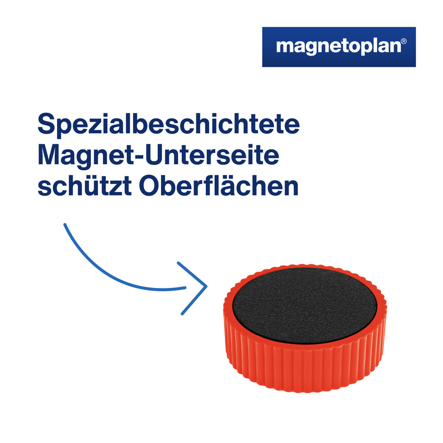 Magnetoplan Magnet Discofix Magnum rot Durchmesser: 34 mm - Bild 3
