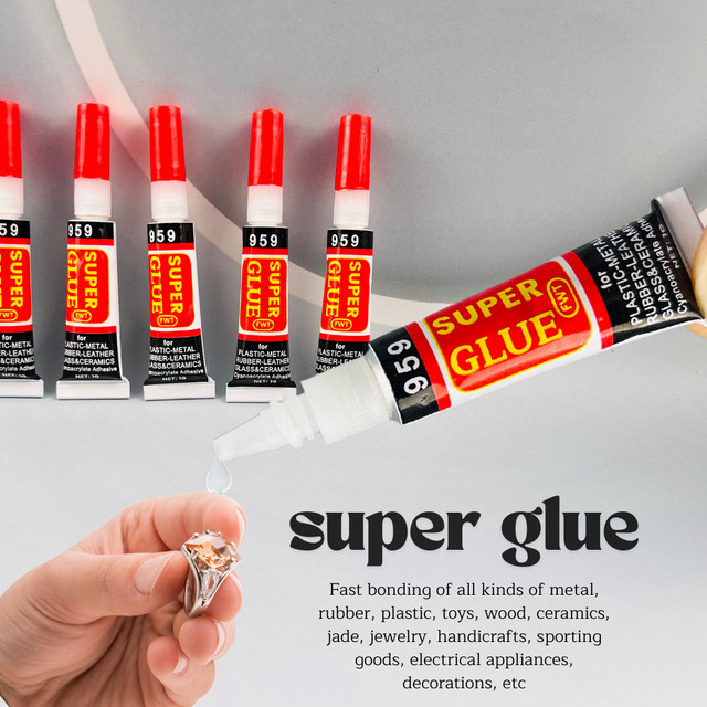FIXWANT Sekundenkleber Cyanacrylat 502 transparent, universeller Superkleber für Kunststoff, Metall und Holz, 1 g pro Stück - Bild 1