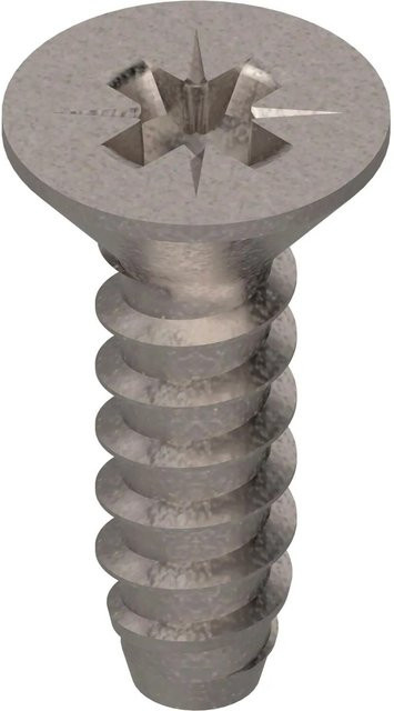 Blum Befestigungsschraube Senkkopf Pozidriv aus vernickeltem Stahl in Silber, Durchmesser: 3,5 mm, Länge: 12 mm - Bild 1