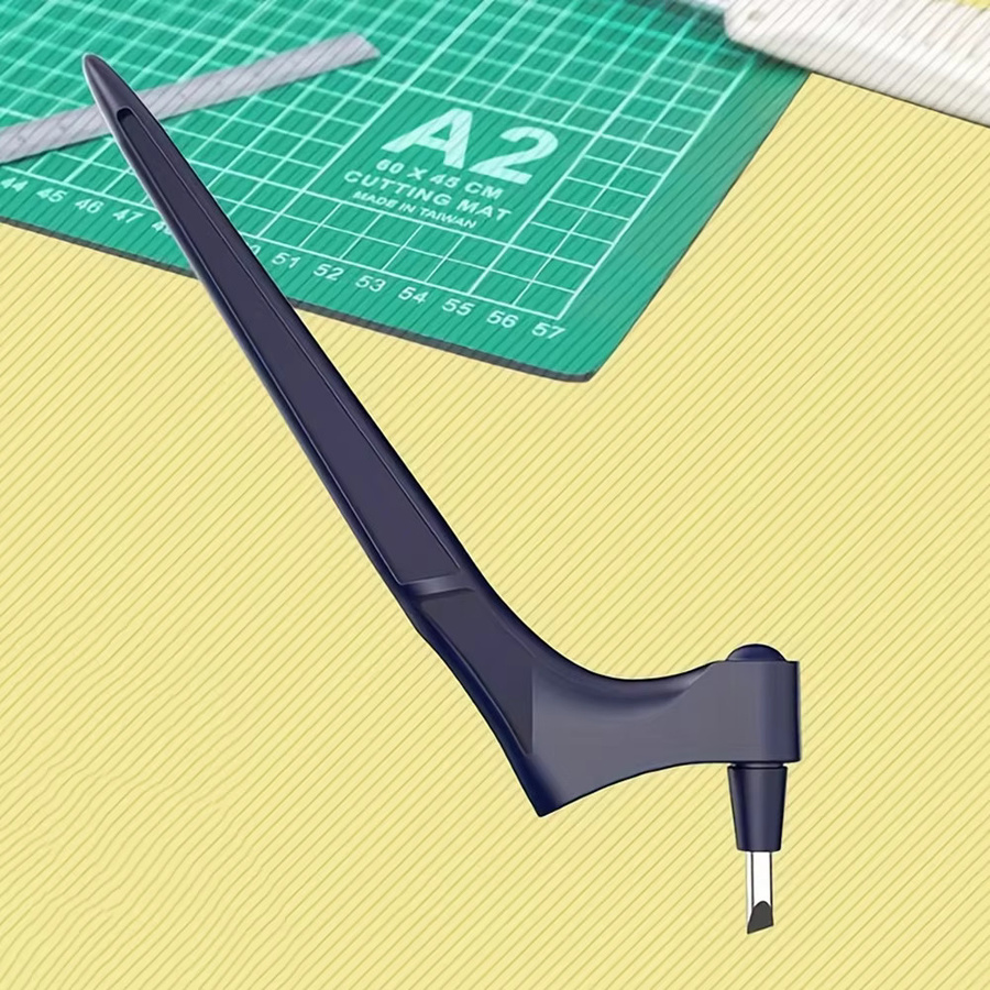 DIY Bastelschneidewerkzeug mit 360 Grad drehbarer Stahlklinge in Schwarz - Bild 4