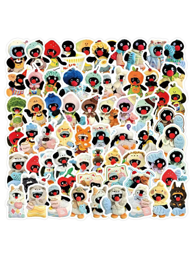 105-teiliges Pinguin-Graffiti-Aufkleber-Set in Multicolour zur Dekoration von Kühlschrank, Skateboard und Wasserbecher von AufnahmeYourLife Store - Bild 4