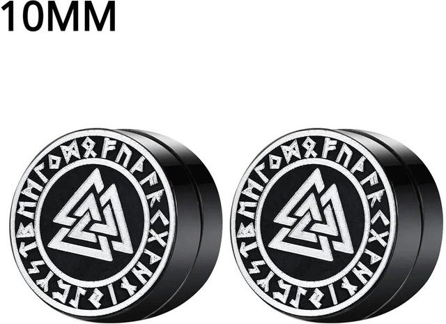 Ohrringe Magnetisch, Edelstahl, Kristall, Zirkonia, Schwarz, Unisex - Bild 1