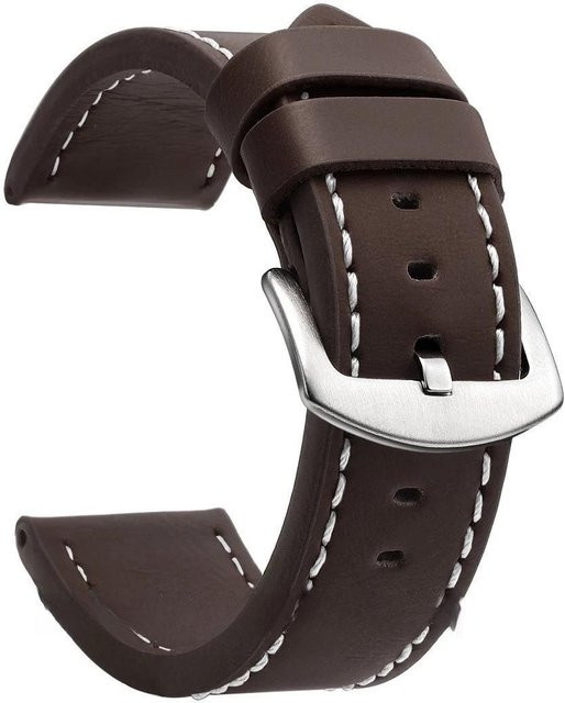 Uhrenarmband Leder, dunkelbraun, 18 mm, Herren - Bild 1