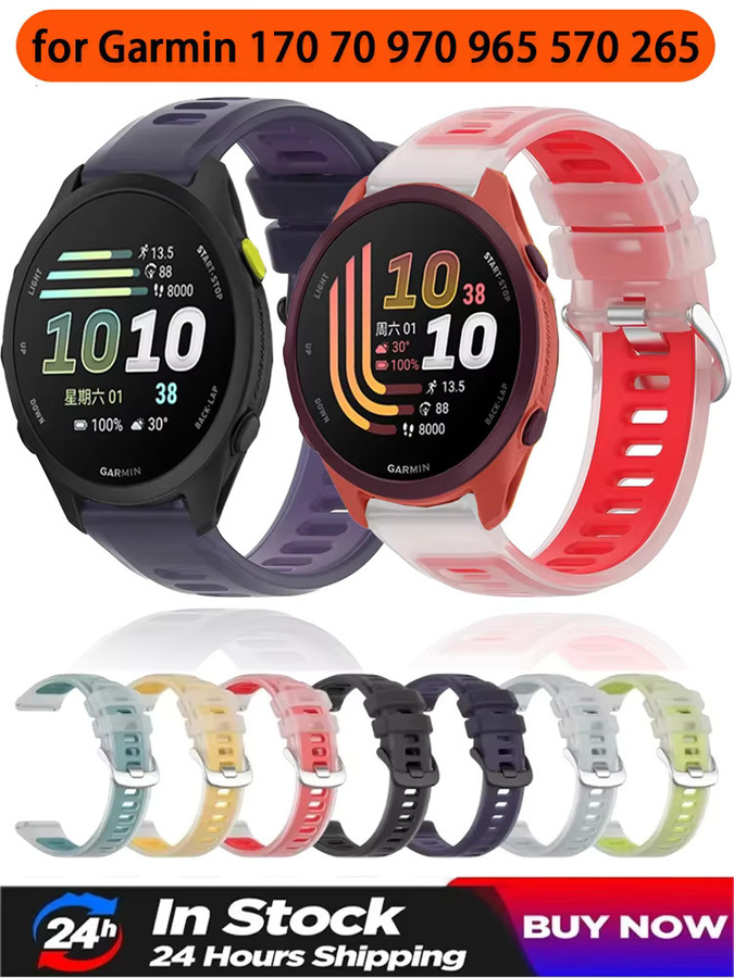 Garmin Uhrenarmband Silikon, Jelly-Farben, Unisex - Bild 3