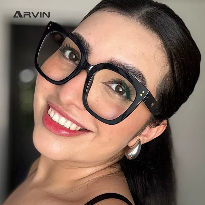 Arvin Lesebrille, quadratisch, Vollrand, Kunststoff, schwarz, transparent, Damen - Bild 2