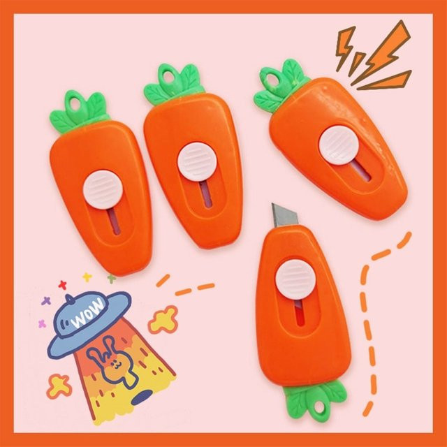 Tragbarer Mini-Papierschneider in Orange für Handwerk und Verpackungen - Bild 1