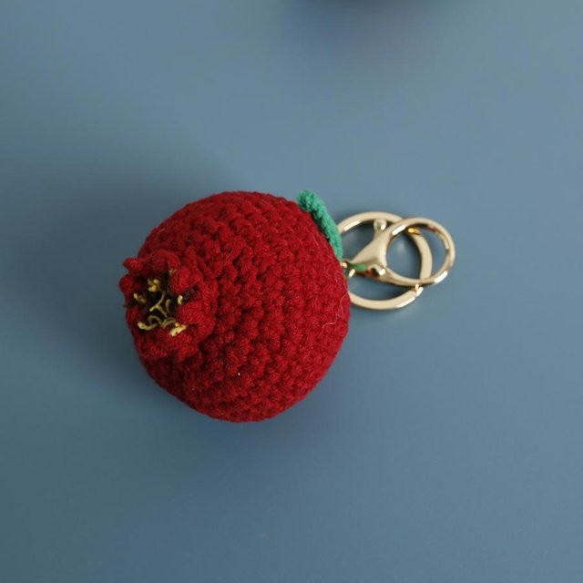 Linyi toy Schlüsselanhänger Granatapfel, gestrickt, Unisex, gray - Bild 1