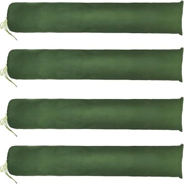 QHbozhao 4er Set Sandsackschlauch aus Segeltuch in Grün zur Hochwasserabwehr und als Fenstersperre, B: 120 cm, H: 15 cm - Bild 1