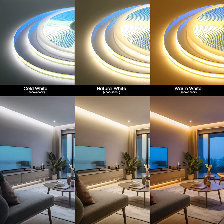 HEGEHE COB LED Streifen Licht mit 240 LEDs/m, Weiß, AC 220 V, flexibles Band für Indoor Home Decor - Bild 2