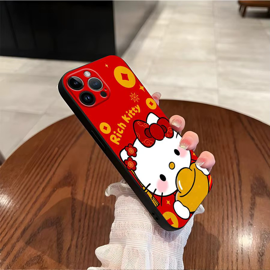 Sanrio Hello Kitty Neujahr Handyhülle für iPhone in Rot - Bild 3