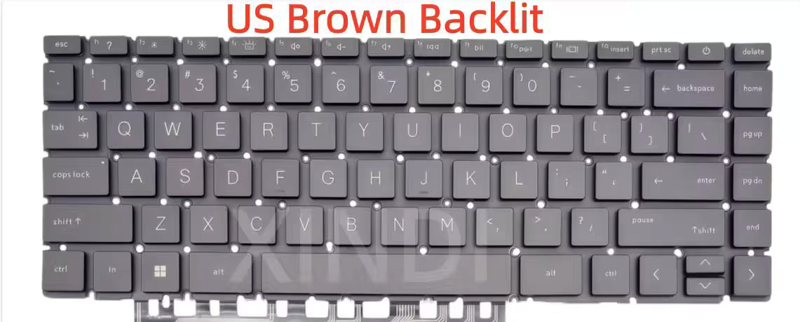 HP Tastatur in Braun für Pavilion 13-BE Aero Serien (US-Layout) - Bild 2