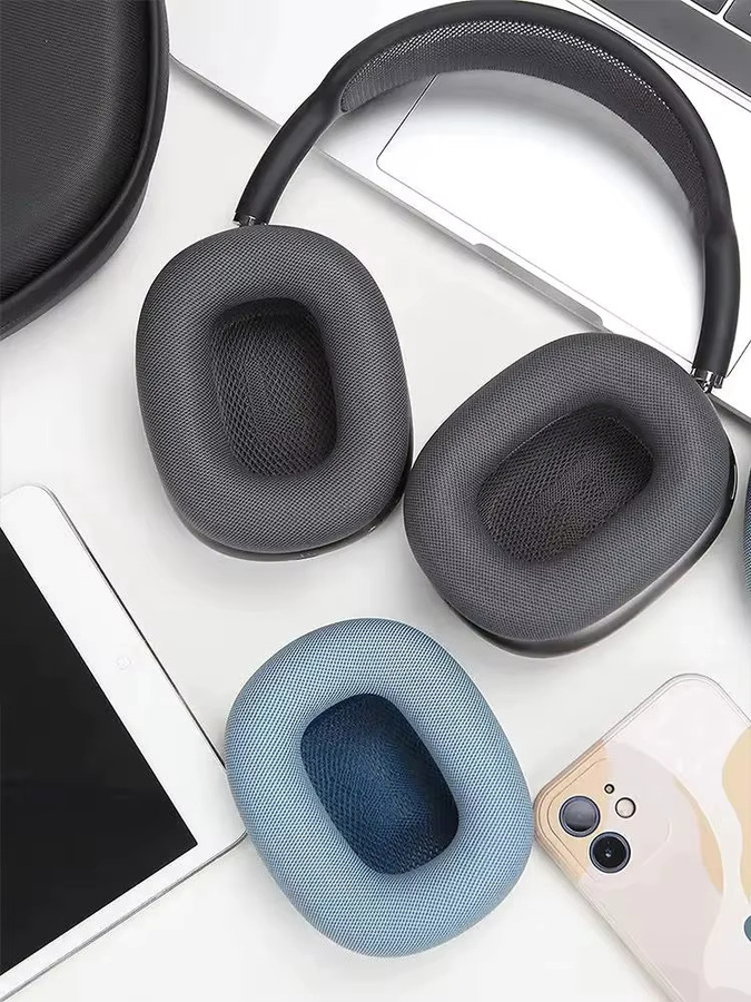 Ersatz-Ohrpolster für Apple AirPods Max Wireless-Kopfhörer aus Schaumstoff in Blau und Grau - Bild 5