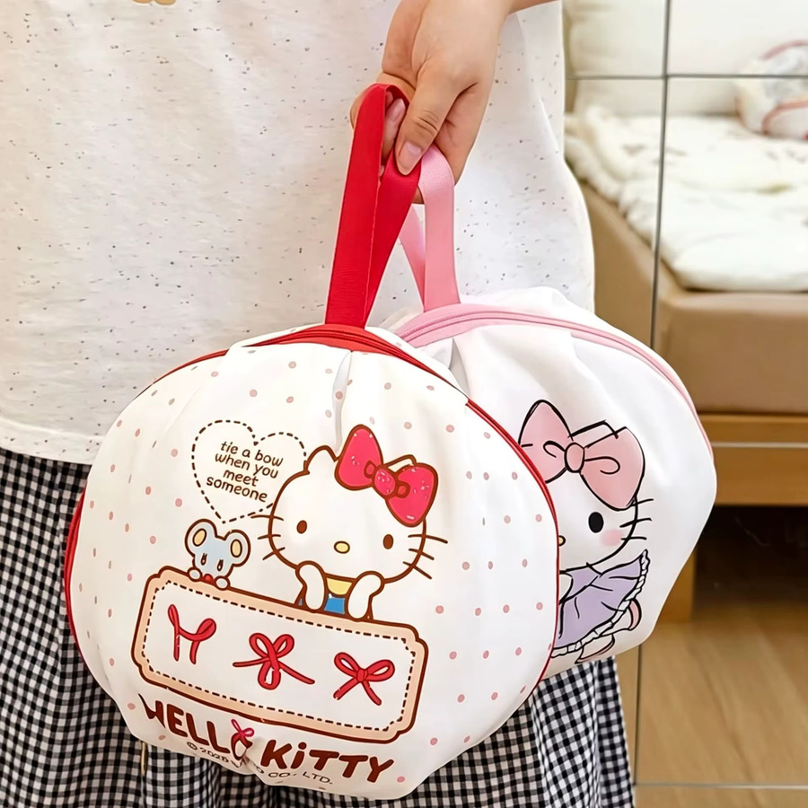 Sanrio Hello Kitty Aufbewahrungstasche für Unterwäsche, Kleidung und Socken in Weiß - Bild 2