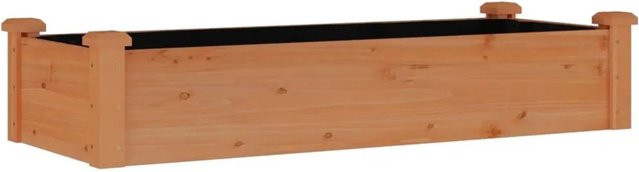 vidaXL Hochbeet aus Massivholz Tanne in Braun, B/T/H: 120 x 45 x 25 cm - Bild 1