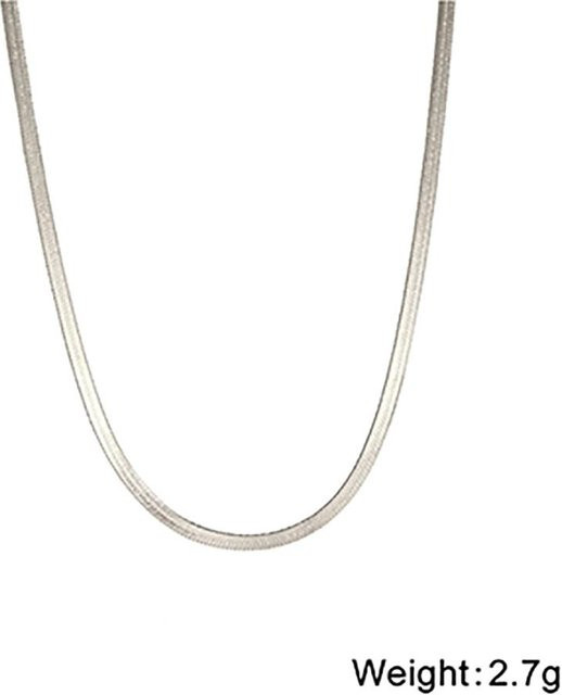 Schlangenkette Edelstahl, Weiß, Unisex, 40 cm - Bild 1