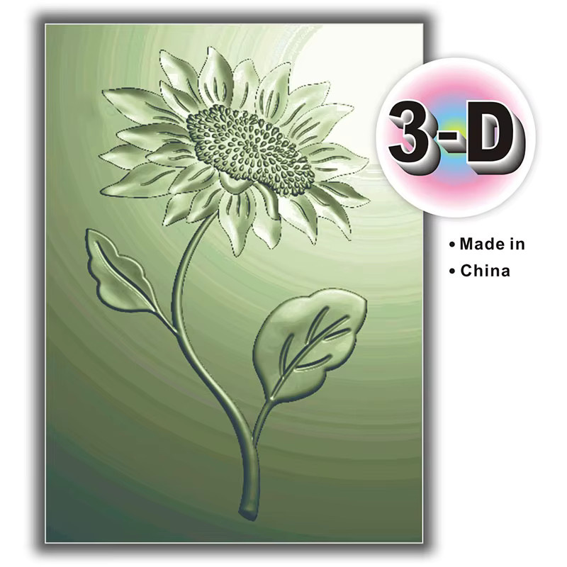 3D-geprägter Reliefordner mit Sonnenblumen-Design aus Kunststoff - Bild 2
