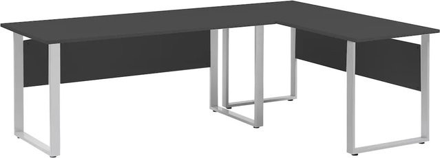 PROREGAL Set 2x Schreibtisch Hippo Anthrazit Modern mit Metallbeinen für dein Home Office - Bild 1