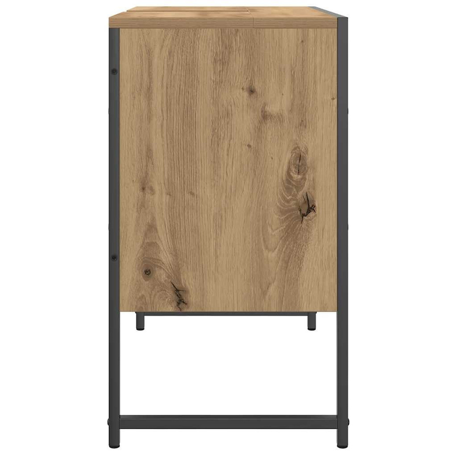 vidaXL Waschbeckenunterschrank Artisan Eiche, Braun, B/T/H: 60 x 33 x 60 cm - Bild 3