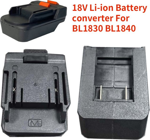 Dayi Batterie Adapter Konverter 18V aus Kunststoff für BL1830 BL1840 BL1850 und A3/2106, Schwarz - Bild 1