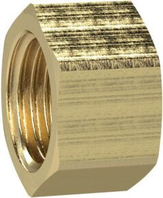 Riegler Verschlusskappe MSVK18 aus Messing in Gold, Sechskant-Ausführung, G 1/8, SW 13 - Bild 1