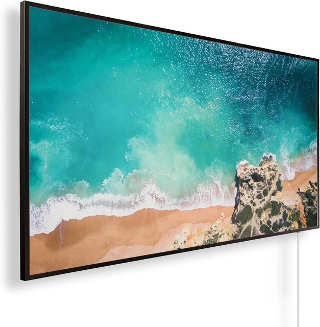 Könighaus Infrarotheizung Panorama Traumstrand 2 in Schwarz mit 450 W - Bild 1