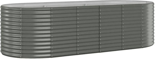 Furnicato Hochbeet aus verzinktem Stahl in Grau, B/T/H: 249 x 100 x 68 cm - Bild 1