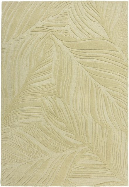 Flair Rugs Wollteppich Lino Leaf in Grün, handgetuftet, floral, B/T: 200 x 290 cm - Bild 1