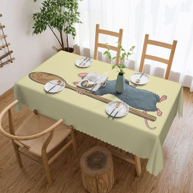 Wasserdichte rechteckige Tischdecke Remy Ratatouille von Beau Maison in Grün, B/T: 137 x 183 cm - Bild 1