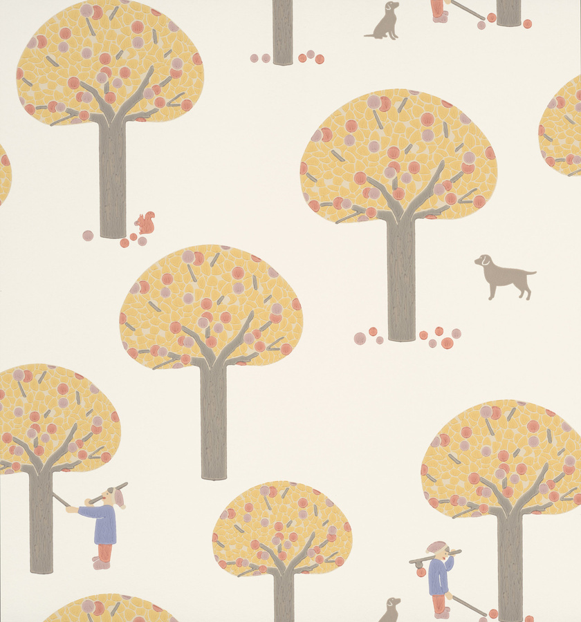 Little Greene Tapete Rodney Street in Light Gold mit floralem Vintage-Muster und botanischem Design - Bild 1