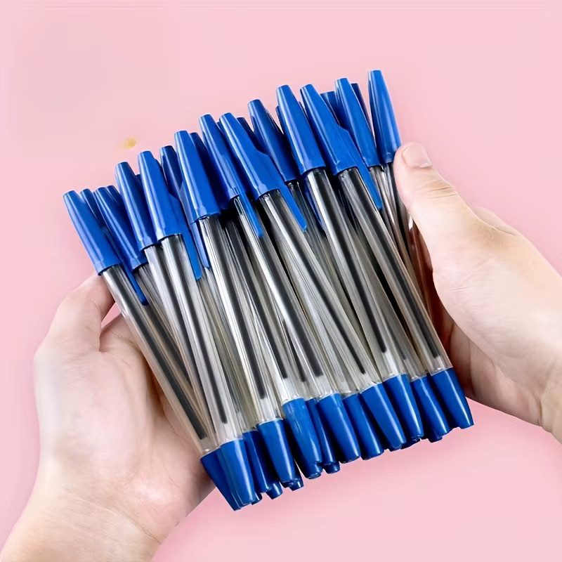 20er-Pack blaue Kugelschreiber mit schnell trocknender Tinte und abnehmbarer Kappe für das Büro - Bild 3