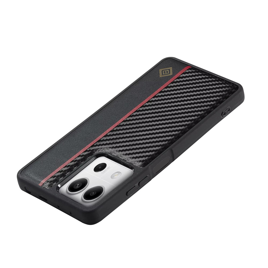Stoßfeste Xiaomi Handyhülle in Carbon-Optik aus PU-Leder, Farbe Schwarz - Bild 5
