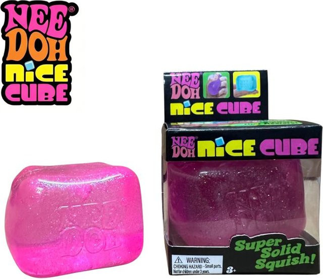 Needoh Schylling Glitzerwürfel, Fidget Spielzeug, Weich zum Drücken, Langsamer Rückprall - Bild 1