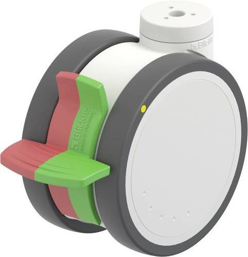 Blickle LKDH-PATH 125K-11-RIFI-ELS Kunststoff-Doppelrolle in Grau und Weiß mit 125 mm Durchmesser und einer Tragfähigkeit von 125 kg - Bild 1