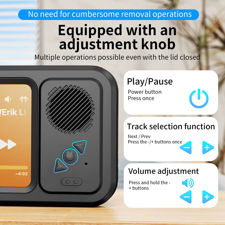 Oatsbasf Dusch-Handyhalterung mit kabellosem Bluetooth-Lautsprecher, wasserdichte Wandmontage für 4-7 Zoll Smartphones in Schwarz oder Weiß - Bild 3