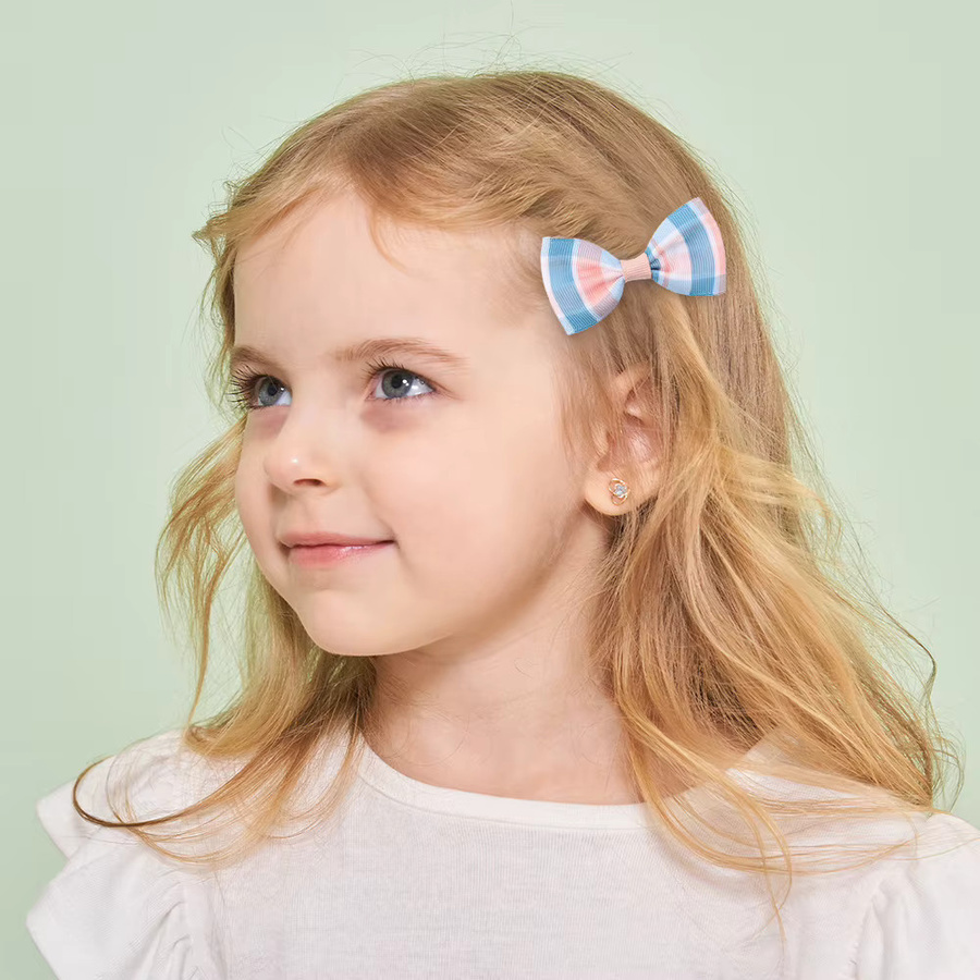 BABY BOWS Haarschleifen Haarklammern mit Gänseblümchen-Druck, 50 Stück, Kinder - Bild 1