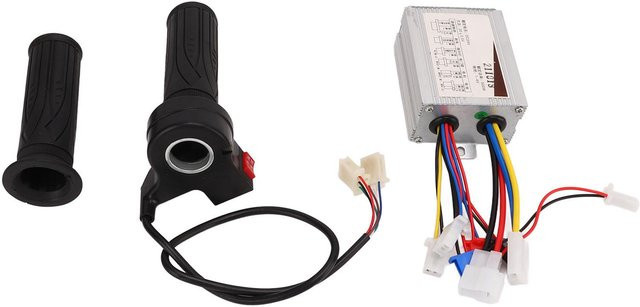 CosyHome Speed Controller Kit aus Aluminium Legierung mit 3 Geschwindigkeiten und Gas Twist Grip, 24V 500W, Weiß - Bild 1