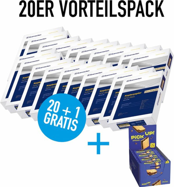 20 Packungen Soennecken Bürokopierpapier DIN A4, weiß, 80 g/m2 - Bild 1
